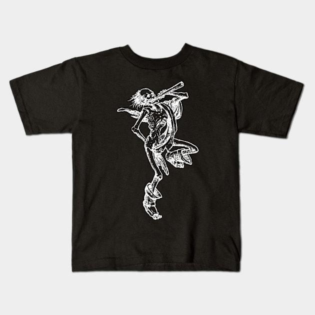 Dance of Death white on black Kids T-Shirt by Blacklinesw9